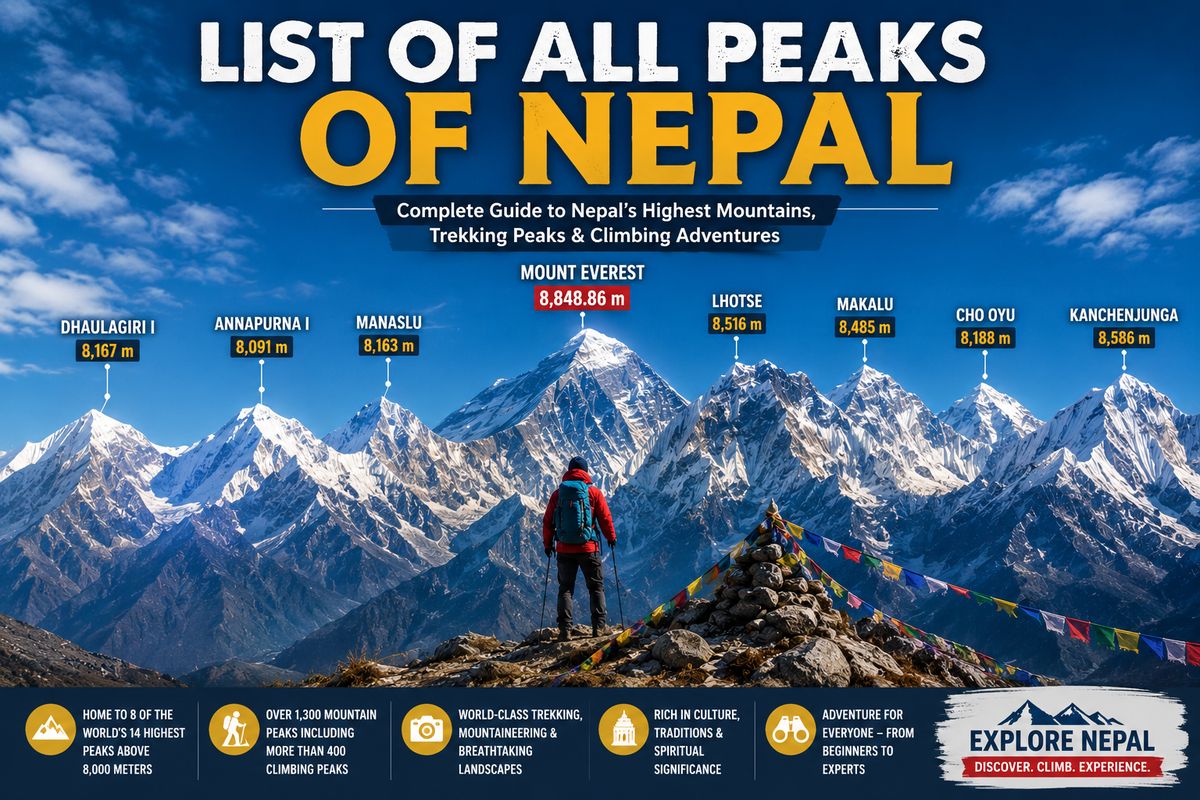 List Of All Peaks Of Nepal