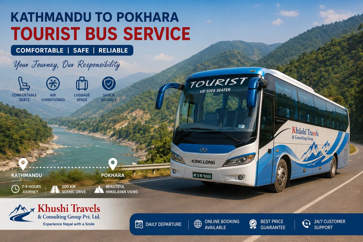 Kathhmandu to Pokhara Tourist Bus Tickets
