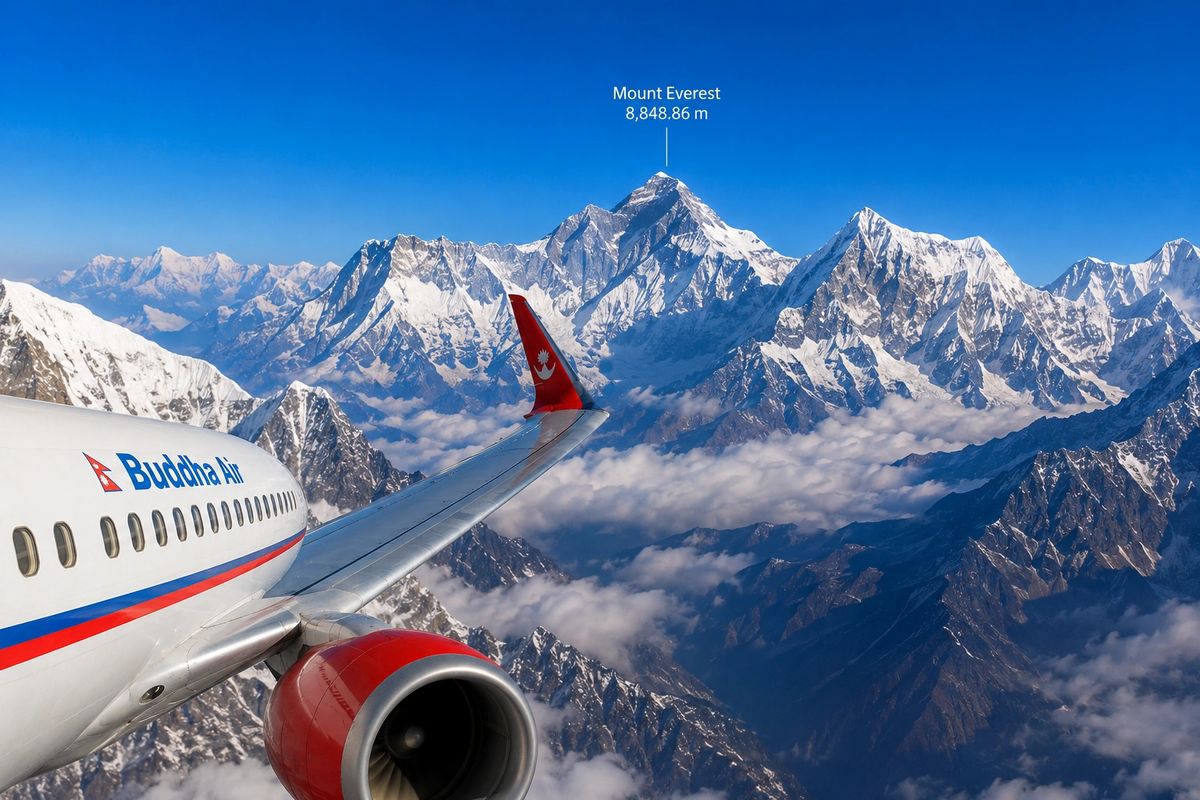 Morning Everest Mountain Flight  In Kathmandu